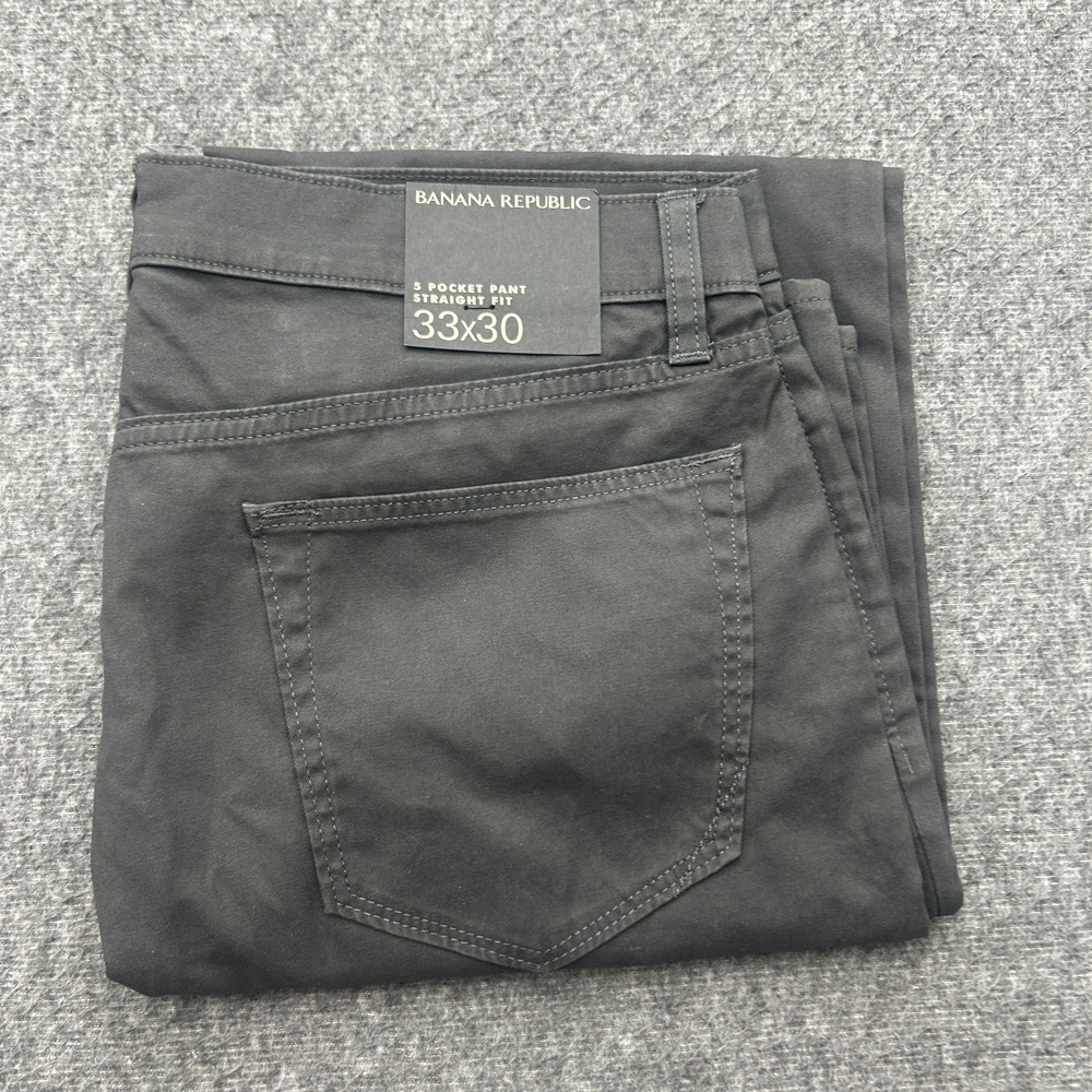 Banana Republic Men's 5 Pocket Pant Slim Fit Stretch Gray 33x30
